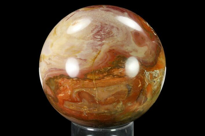 Colorful, Petrified Wood Sphere - Madagascar #135324